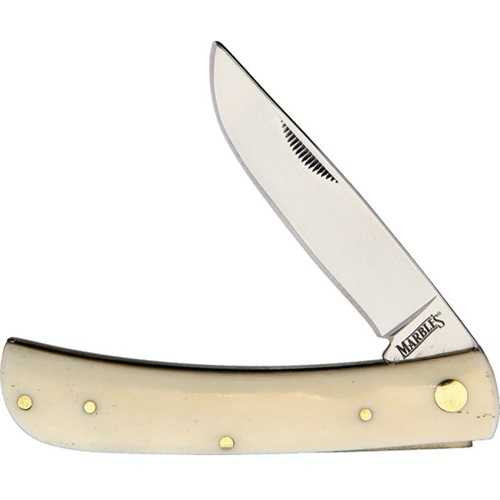 Marbles White Smooth Bone Work Folding Knife