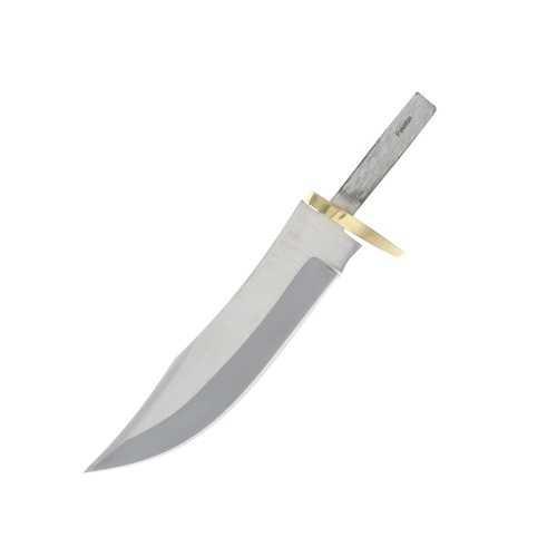 Skinner Knife Blade Blank 4.25 inch Stainless Fixed Blade with Brass Guard