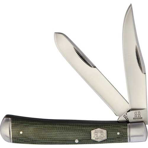 Rough Rider Trapper Green Micarta Folding Knife