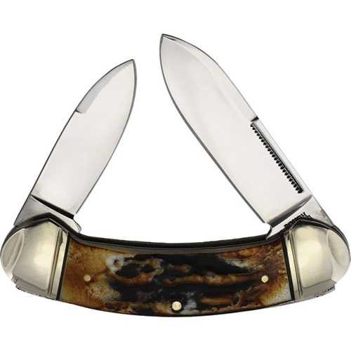 Rough Rider Bow Canoe Cinnamon Bone Folding Knife