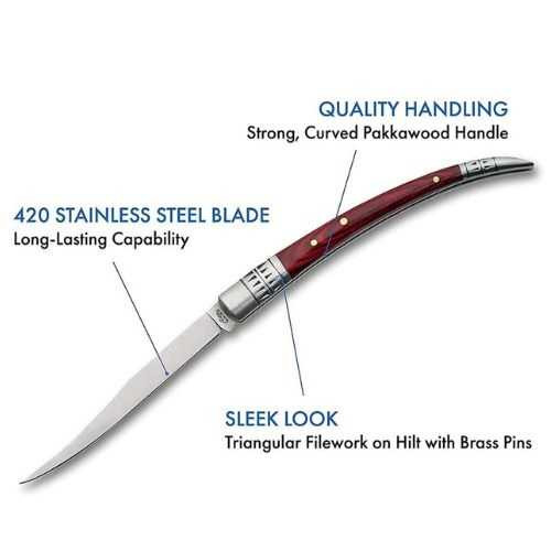 Rite Edge Spanish Fruit Knife with Pakkawood Handle