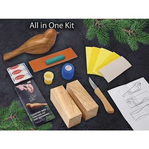 BeaverCraft Comfort Bird Wood Carving Kit for Beginners