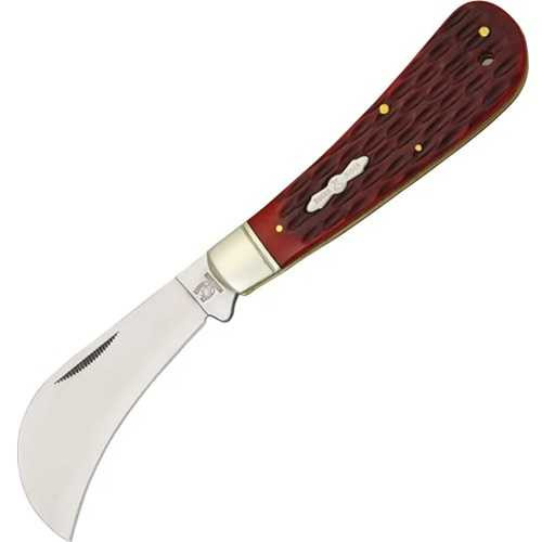 Rough Rider Hawkbill Red Bone Pocket Knife