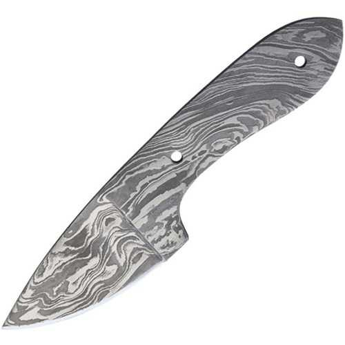 Knifemaking Drop Point Damascus Knife Blade 6 Inch