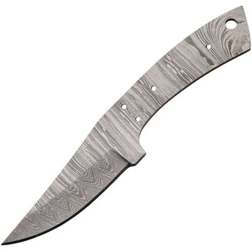 Damascus Curved Drop Point Knife Blade 7.5 Inch