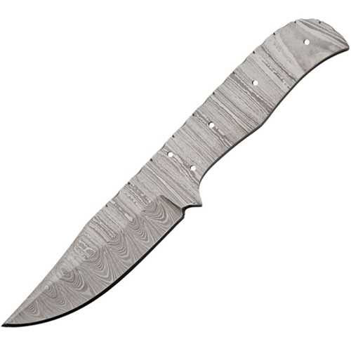 Damascus Clip Point Knife Blade Blank 8.25 Inch