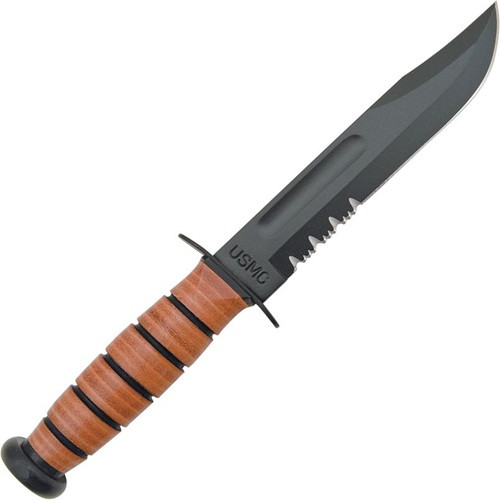 Ka-Bar USMC Fighting Partially Serrated Knife