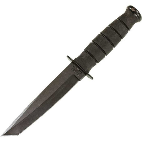 Ka-Bar 1254 Short Tanto Leather Fixed Knife