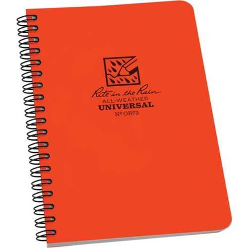 Rite in the Rain Orange Side Spiral Notebook