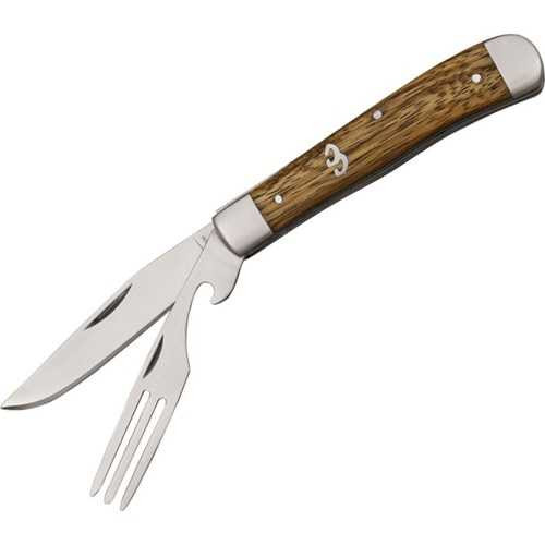 ABKT Cattleman Trapper Knife with Zebrawood Handle ABKT Cattleman Trapper Knife with Zebrawood Handle