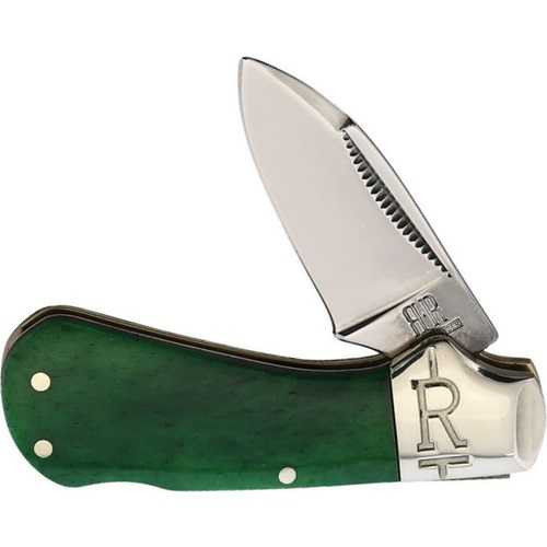 Rough Rider 2231 Cub Lockback Knife with Green Smooth Handle