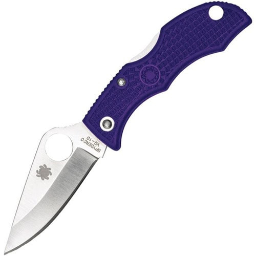 Spyderco Ladybug 3 Lockback 1.88 Inch Satin Blade Purple Handle Spyderco Ladybug 3 Lockback 1.88 Inch Satin Blade Purple Handle