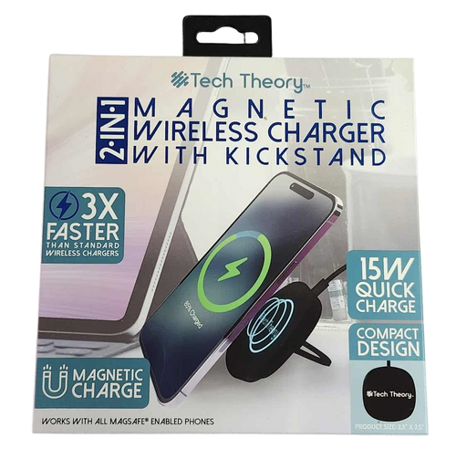 Tech Theory 15W Magnetic Wireless Fast Charger with Kickstand Tech Theory 15W Magnetic Wireless Fast Charger with Kickstand