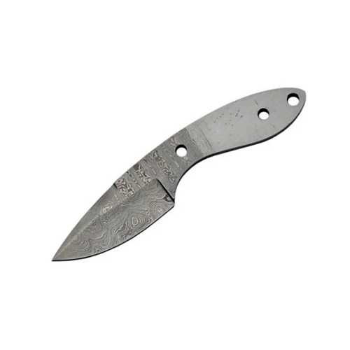 Damascus Drop Point Hunter Knife Blade Blank 3" Full Tang