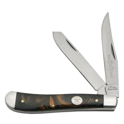 Rite Edge Black Pearl Trapper Folding Knife Rite Edge Black Pearl Trapper Folding Knife