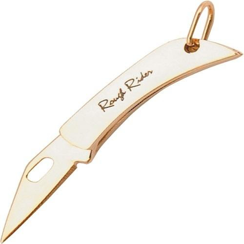 Rough Rider Rider RR163 Brass Finish Mini Folding Pocket Knife Miniature Folding Knife