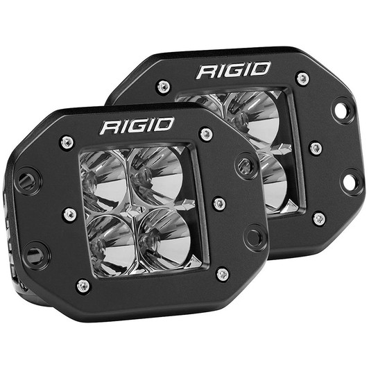 RIGID D-Series PRO Flood Flush Mount Black Pair