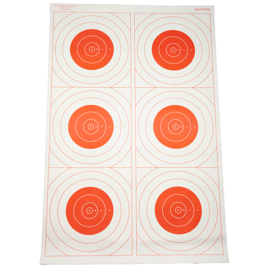 Action Target Six-Bullseye Military 100-Pack Targets