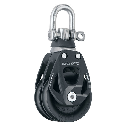 Harken 60mm Double Aluminum Swivel Element Block