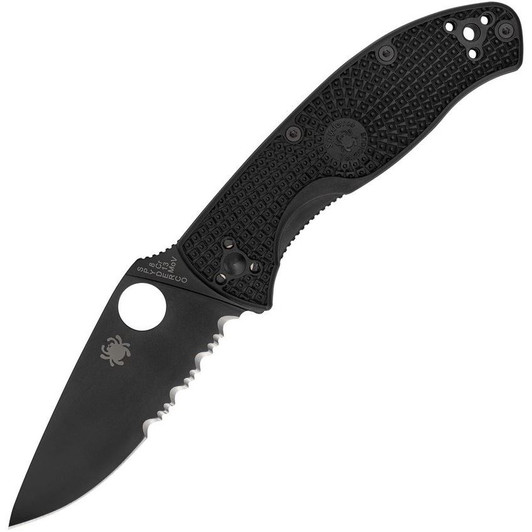 Spyderco Tenacious Black Combo Linerlock Knife
