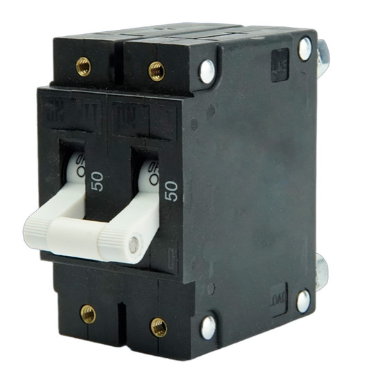 EGIS 50A C Series Panel-Mount Double-Pole Circuit Breaker