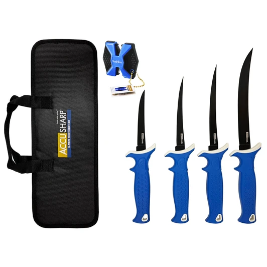 AccuSharp 6-Piece Blue Fillet Knife & Sharpener Kit