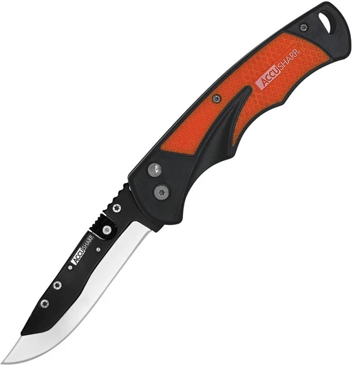 AccuSharp 3.5 in Black/Orange Razor Folding Knife