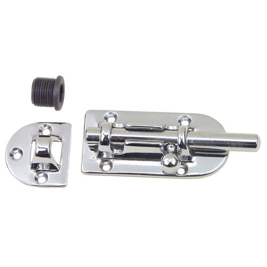 Perko 3 in Chrome-Plated Bronze Barrel Bolt