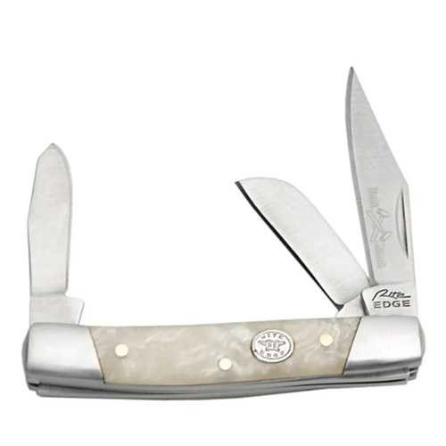 Rite Edge White Pearl Stockman Folding Knife