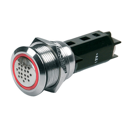 BEP Marine 12V Red LED Stainless Warning Buzzer