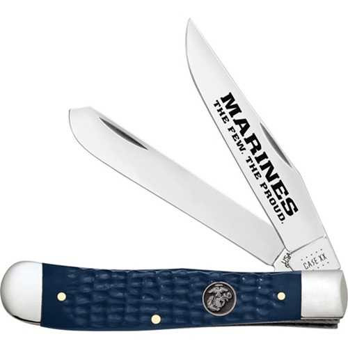 Case 13195 USMC Trapper Navy Blue Folding Knife