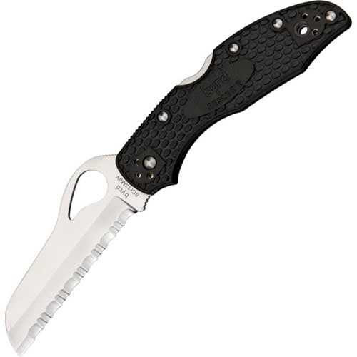 Byrd Meadowlark 2 Rescue Knife Black FRN Handle 3 Inch Serrated Blade