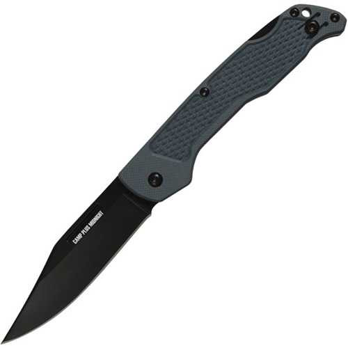 Ontario Camp Plus EDC Lockback Knife Midnight Gray