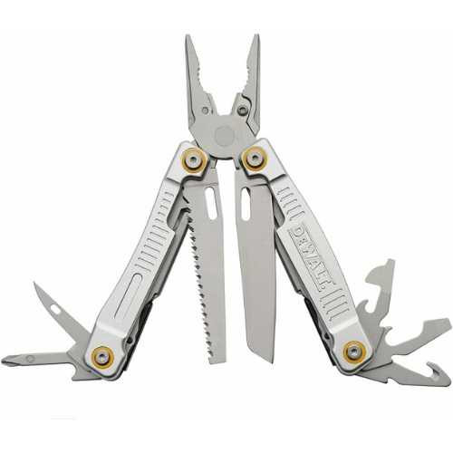 DeWalt 12 in 1 Multi Tool Stainless Steel Folding Pocket Tool with Sheath