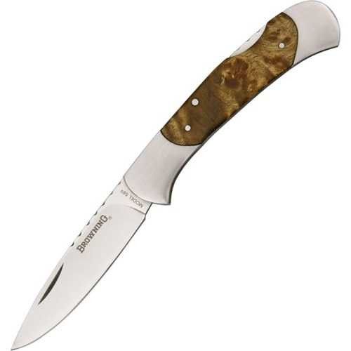 Browning Lockback Burl Wood 4" Folding Knife