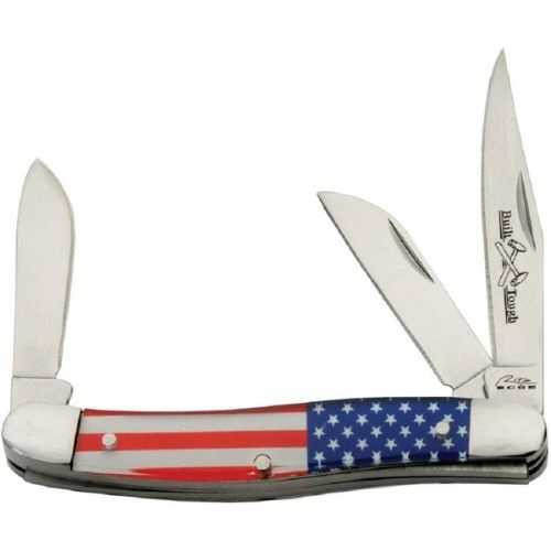 Rite Edge USA Flag Stockman Pocket Knife Three Blade