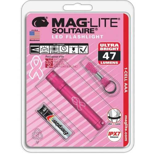 Maglite LED Solitaire Pink Flashlight NBCF Edition