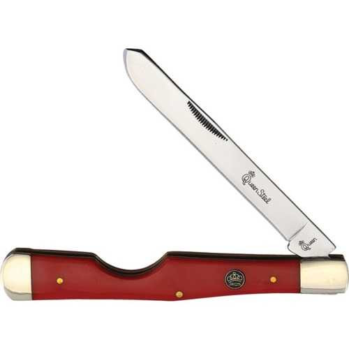 Queen Easy Open Red Handle Folding Pocket Knife