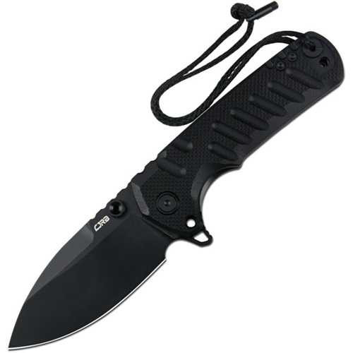 CJRB Tundra Linerlock Black G10 Folding Knife D2 Steel