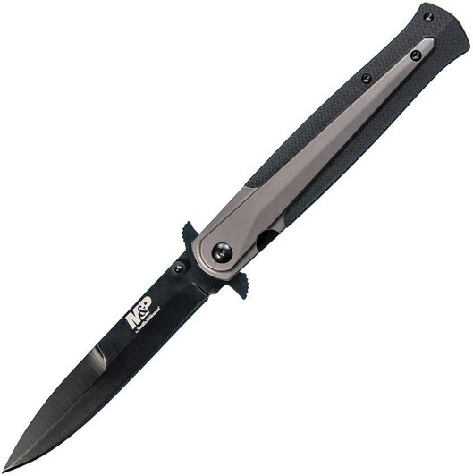 Smith & Wesson MP301 Black Finish Dagger Folding Knife