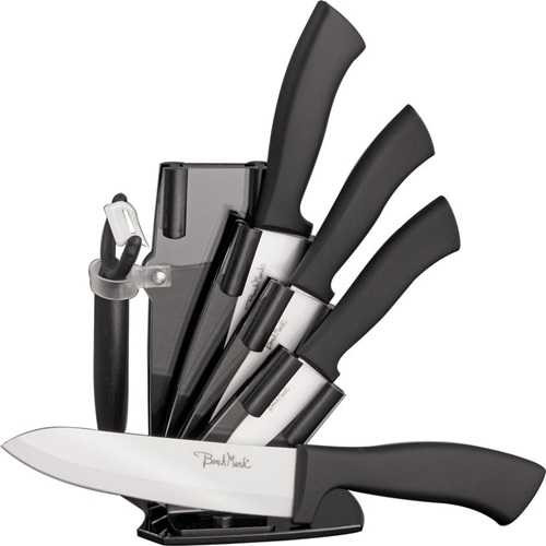 BenchMark Ceramic Kitchen Knife Set with Block