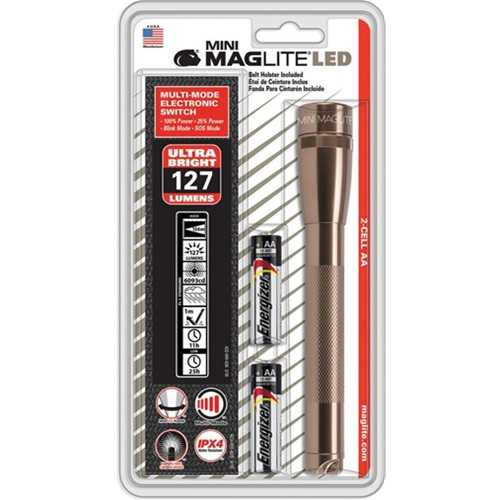 Maglite Mini LED 2AA Bronze Aluminum Flashlight