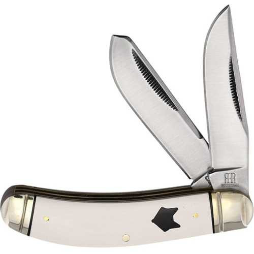Rough Rider Sowbelly Trapper White Micarta Knife