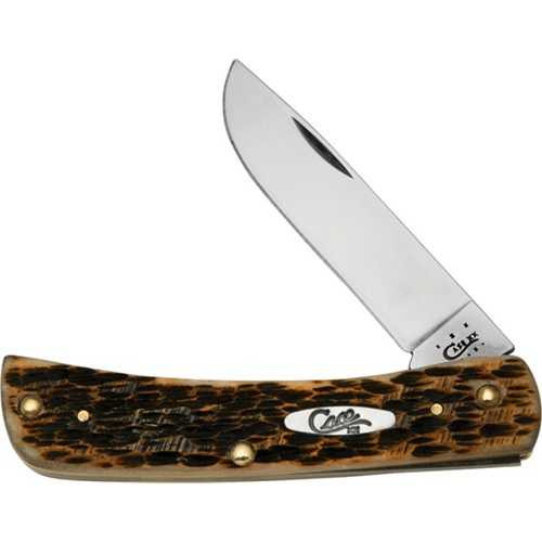 Case Sod Buster Jr Peach Seed Amber Bone Knife