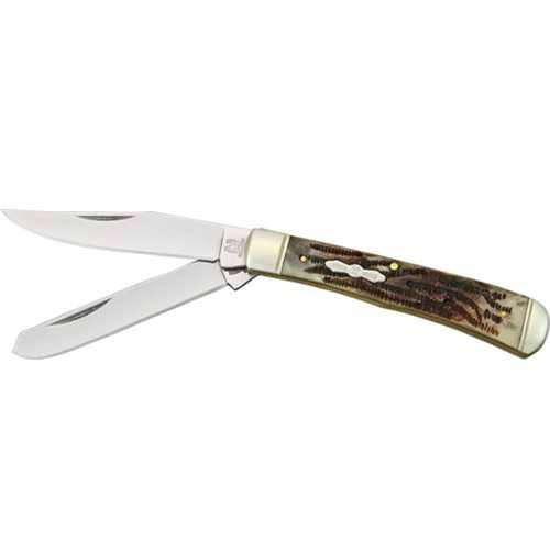 Rough Rider Deer Stag Trapper Folding Knife