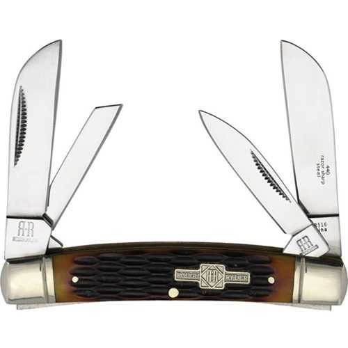 Rough Rider Brown Jigged Bone Congress Folding Knife
