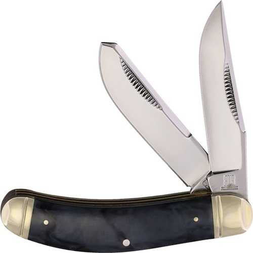 Rough Rider Sowbelly Folding Knife with Black Marble Handle