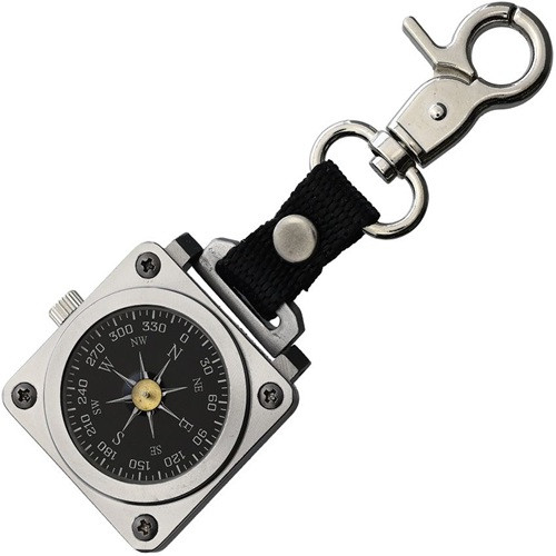 Marbles Compass with Stainless Case and Attachment Clip