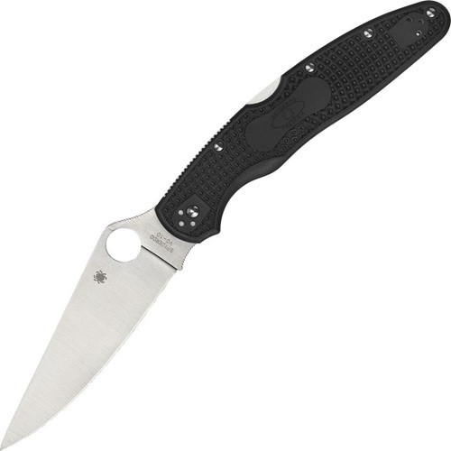 Spyderco Police Model 4 Lockback Knife with Black FRN Handle