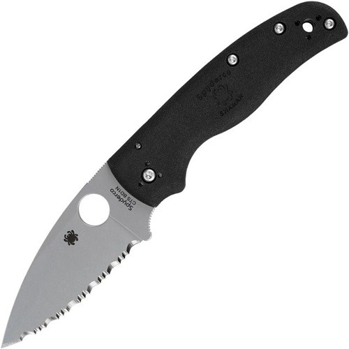 Spyderco Shaman Lightweight Compression Lock Knife Black FRN